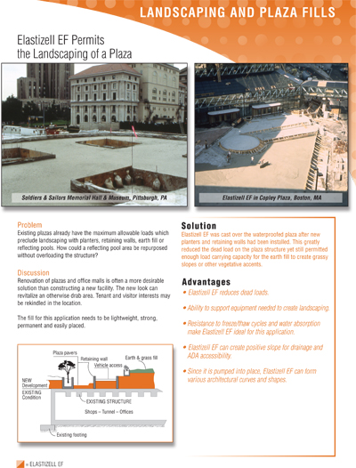 Elastizell Systems, Inc - EF Landscape Plaza Data Sheet Image